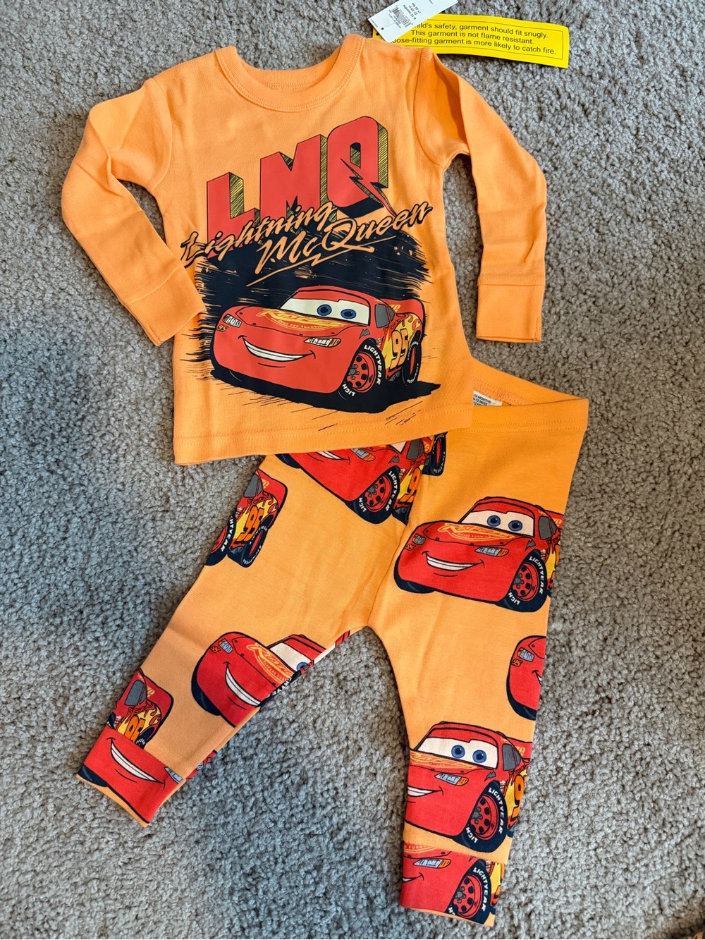GAP Orange Lightning McQueen Pajama Set